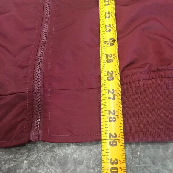 American Rag Cie Mens Burgundy Bomber Flight Jacket Sz XXL Satin Silky New NWT - Picture 10 of 10